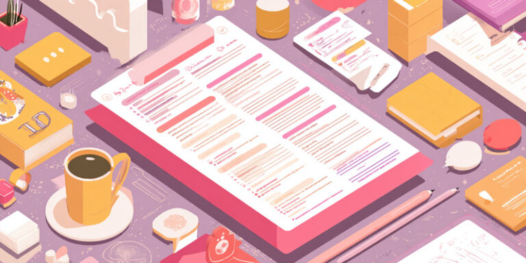 Illustration of recipe cards on a desk, representing structured prompt design like cooking recipes.