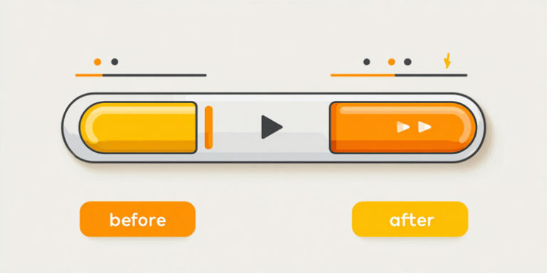 Illustration of a progress bar evolving from simple to advanced prompts, showing transformation process.